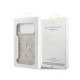 Rožinis dėklas Apple iPhone 18 Pro Max telefonui "Guess PU Leather 4G Metal Logo Gold Frame Case"