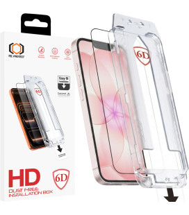 Apsauginis grūdintas stiklas Apple iPhone 13 / 13 Pro / 16E / 17E telefonui "Tel Protect Dust-Free Easy Fit Full Glue 6D"