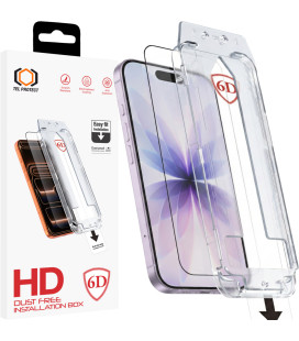 Apsauginis grūdintas stiklas Apple iPhone 16 Pro / 17 telefonui "Tel Protect Dust-Free Easy Fit Full Glue 6D"
