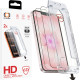 Apsauginis grūdintas stiklas Apple iPhone 13 / 13 Pro / 16E / 17E telefonui "Tel Protect Dust-Free Easy Fit Full Glue 6D 2-Pack"