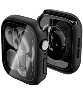 Juodas dėklas Apple Watch Ultra 10 / 11 (46mm) laikrodžiui "Spigen Thin Fit 360"