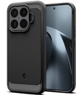 Matinis juodas dėklas Xiaomi 17T Pro telefonui "Spigen Rugged Armor"