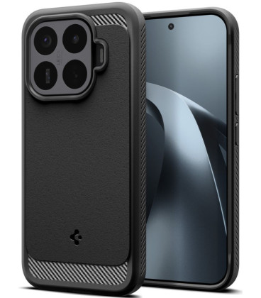 Matinis juodas dėklas Xiaomi 17T Pro telefonui "Spigen Rugged Armor"