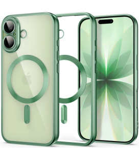 Žalias / skaidrus dėklas Apple iPhone 17 telefonui "Tech-Protect MagFlex Magsafe"