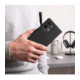 Juodas atverčiamas dėklas Xiaomi Redmi 17 4G / 5G telefonui "Tech-Protect Wallet"