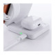 Baltas belaidis 25W pakrovėjas - stovas "Tech-Protect A56 3in1 Magnetic Magsafe QI2.2"