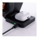 Juodas belaidis 25W pakrovėjas - stovas "Tech-Protect A56 3in1 Magnetic Magsafe QI2.2"