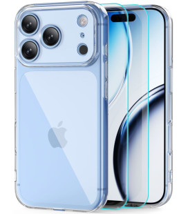 Skaidrus dėklas + stikliukas Apple iPhone 17 Pro / 18 Pro telefonui "Tech-Protect Flexair + Glass 2-Pack"