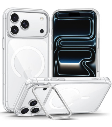 Skaidrus dėklas Apple iPhone 17 Pro / 18 Pro telefonui "Tech-Protect MagStand Magsafe CC"
