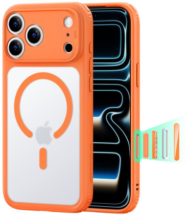 Matinis oranžinis dėklas Apple iPhone 17 Pro / 18 Pro telefonui "ESR Classic Hybrid Magsafe"