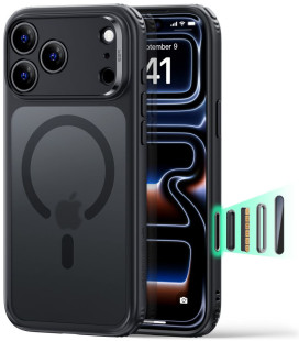 Matinis juodas dėklas Apple iPhone 17 Pro Max / 18 Pro Max telefonui "ESR Classic Hybrid Magsafe"
