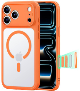 Matinis oranžinis dėklas Apple iPhone 17 Pro Max / 18 Pro Max telefonui "ESR Classic Hybrid Magsafe"