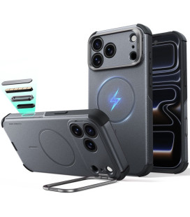 Pilkas dėklas Apple iPhone 17 Pro / 18 Pro telefonui "ESR Cyber Tough Kickstand Magsafe"