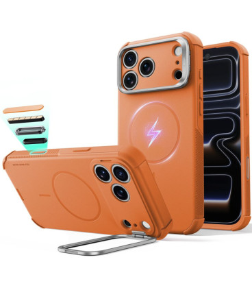 Oranžinis dėklas Apple iPhone 17 Pro / 18 Pro telefonui "ESR Cyber Tough Kickstand Magsafe"