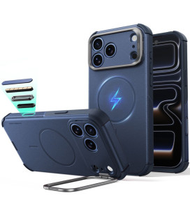 Mėlynas dėklas Apple iPhone 17 Pro Max / 18 Pro Max telefonui "ESR Cyber Tough Kickstand Magsafe"