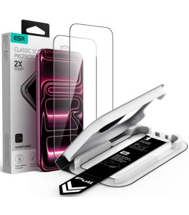 Apsauginis grūdintas stiklas Apple iPhone 17 Pro / 18 Pro telefonui "ESR Ultrafit Classic TG 2-Pack"