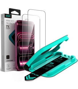 Apsauginis grūdintas stiklas Apple iPhone 17 Pro / 18 Pro telefonui "ESR Ultrafit Armorite TG 2-Pack"