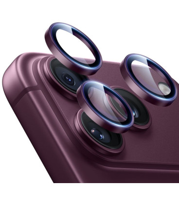 Raudona (Burgundy) kameros apsauga Apple iPhone 18 Pro / 18 Pro Max telefono kamerai "ESR Armorite Camera Protector"