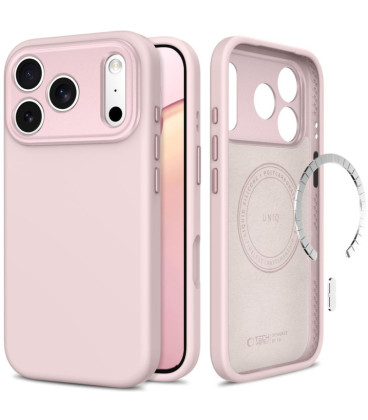 Rožinis dėklas Apple iPhone 17 Pro Max / 18 Pro Max telefonui "Tech-Protect Uniq Magsafe CC"