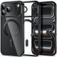 Juodas / skaidrus dėklas Apple iPhone 17 Pro / 18 Pro telefonui "Tech-Protect MagFlex Magsafe"