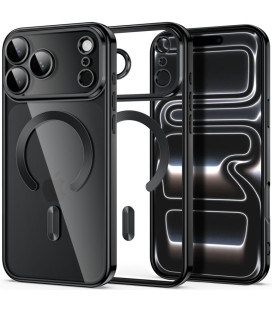 Juodas / skaidrus dėklas Apple iPhone 17 Pro / 18 Pro telefonui "Tech-Protect MagFlex Magsafe"