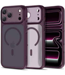 Matinis raudonas dėklas Apple iPhone 17 Pro Max / 18 Pro Max telefonui "Tech-Protect MagPrime Magsafe CC"