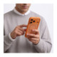 Matinis oranžinis dėklas Apple iPhone 17 Pro Max / 18 Pro Max telefonui "Tech-Protect MagPeak Magsafe CC"