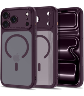 Matinis raudonas dėklas Apple iPhone 17 Pro / 18 Pro telefonui "Tech-Protect MagPeak Magsafe CC"