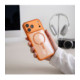 Oranžinis / skaidrus dėklas Apple iPhone 17 Pro / 18 Pro telefonui "Tech-Protect MagPeak Magsafe CC"