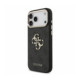 Juodas dėklas Apple iPhone 18 Pro Max telefonui "Guess PU 4G Metal Logo Strap Case"