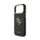 Juodas dėklas Apple iPhone 18 Pro Max telefonui "Guess PU 4G Metal Logo Strap Case"