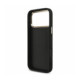 Juodas dėklas Apple iPhone 18 Pro Max telefonui "Guess PU 4G Metal Logo Strap Case"
