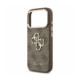 Rudas dėklas Apple iPhone 18 Pro Max telefonui "Guess PU 4G Metal Logo Strap Case"