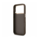 Rudas dėklas Apple iPhone 18 Pro Max telefonui "Guess PU 4G Metal Logo Strap Case"
