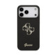 Juodas dėklas Apple iPhone 18 Pro Max telefonui "Guess PU Fixed Glitter 4G Metal Logo Case"