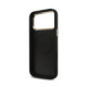Juodas dėklas Apple iPhone 18 Pro Max telefonui "Guess PU Leather 4G Strass Triangle Logo Gold Frame MagSafe Case"