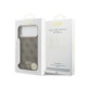 Rudas dėklas Apple iPhone 18 Pro Max telefonui "Guess PU Leather 4G Strass Triangle Logo Gold Frame MagSafe Case"