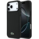 Juodas dėklas Apple iPhone 18 Pro Max telefonui "Lacoste PVC Iconic Petit Pique Metal Logo MagSafe Case"