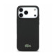 Juodas dėklas Apple iPhone 18 Pro Max telefonui "Lacoste PVC Iconic Petit Pique Metal Logo MagSafe Case"