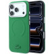 Žalias dėklas Apple iPhone 18 Pro Max telefonui "Lacoste PVC Petit Pique Semi Wrap Embossed MagSafe Case"