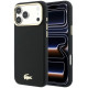 Juodas dėklas Apple iPhone 18 Pro Max telefonui "Lacoste PU Leather Champs Elysees Gold Logo MagSafe Case"