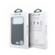 Juodas dėklas Apple iPhone 18 Pro Max telefonui "Lacoste PU Leather Champs Elysees Gold Logo MagSafe Case"
