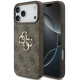 Rudas dėklas Apple iPhone 18 Pro telefonui "Guess PU 4G Metal Logo Case"