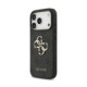 Pilkas dėklas Apple iPhone 18 Pro telefonui "Guess PU 4G Metal Logo Case"