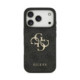 Pilkas dėklas Apple iPhone 18 Pro telefonui "Guess PU 4G Metal Logo Case"