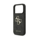 Pilkas dėklas Apple iPhone 18 Pro telefonui "Guess PU 4G Metal Logo Case"