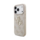 Rožinis dėklas Apple iPhone 18 Pro telefonui "Guess PU 4G Metal Logo Case"
