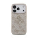 Rožinis dėklas Apple iPhone 18 Pro telefonui "Guess PU 4G Metal Logo Case"