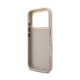 Rožinis dėklas Apple iPhone 18 Pro telefonui "Guess PU Leather 4G Metal Logo Gold Frame Case"