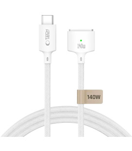 Baltas USB-C - Magsafe 3 140W 300cm laidas "Tech-Protect MMC01 Ultraboost Magnetic Macbook Cable"